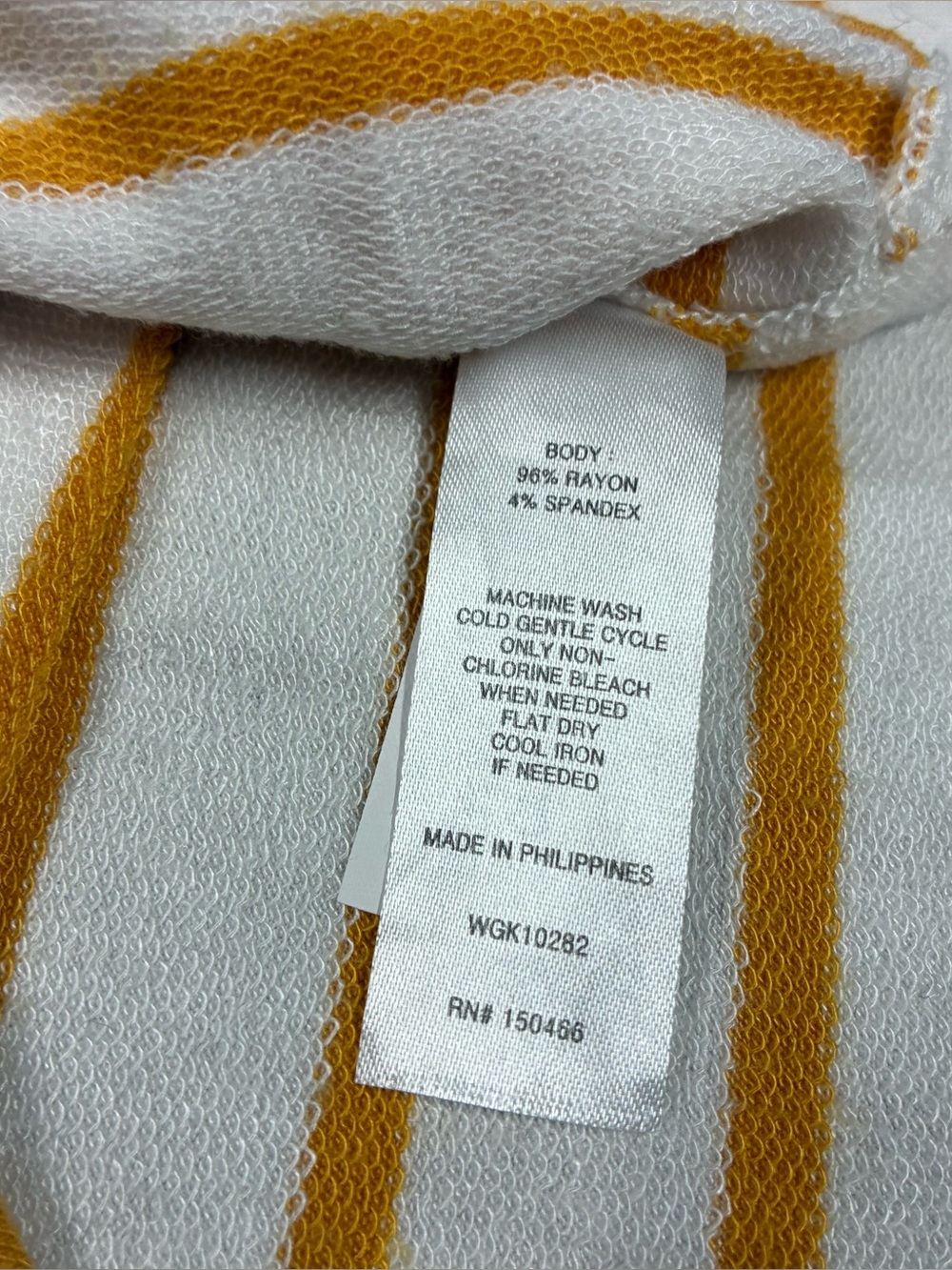 Market & Spruce Zansia Top Women’s XS Mustard Striped Long Sleeve Knit Yellow - Picture 3 of 10
